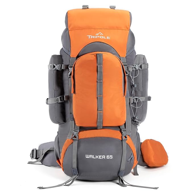 Tripole Walker 65 Litre Rucksack for Trekking and Travel | Laptop Sleeve | Water Repellent